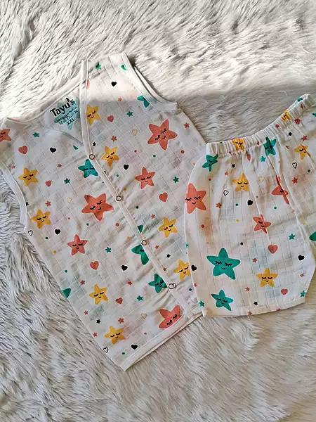 Muslin Jabla set-Star new