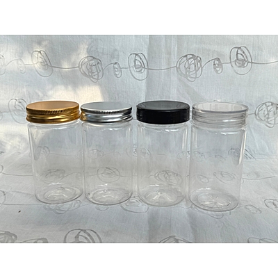 200ml Round PET Jar + 53mm Aluminium SILVER Cap 200ml Round PET Jar + 53mm Aluminium SILVER Cap