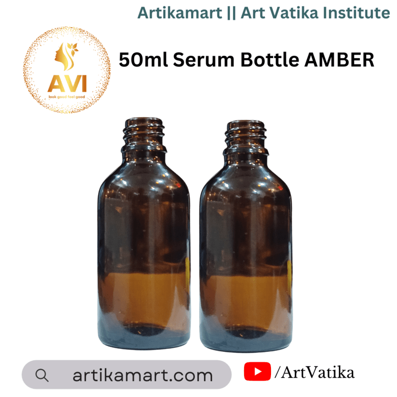 50 ml Serum Bottle AMBER Brown 18mm NECK 50 ml Serum Bottle AMBER Brown 18mm NECK