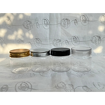 100ml Round PET Jar + Aluminium GOLD Cap 100ml Round PET Jar + Aluminium GOLD Cap