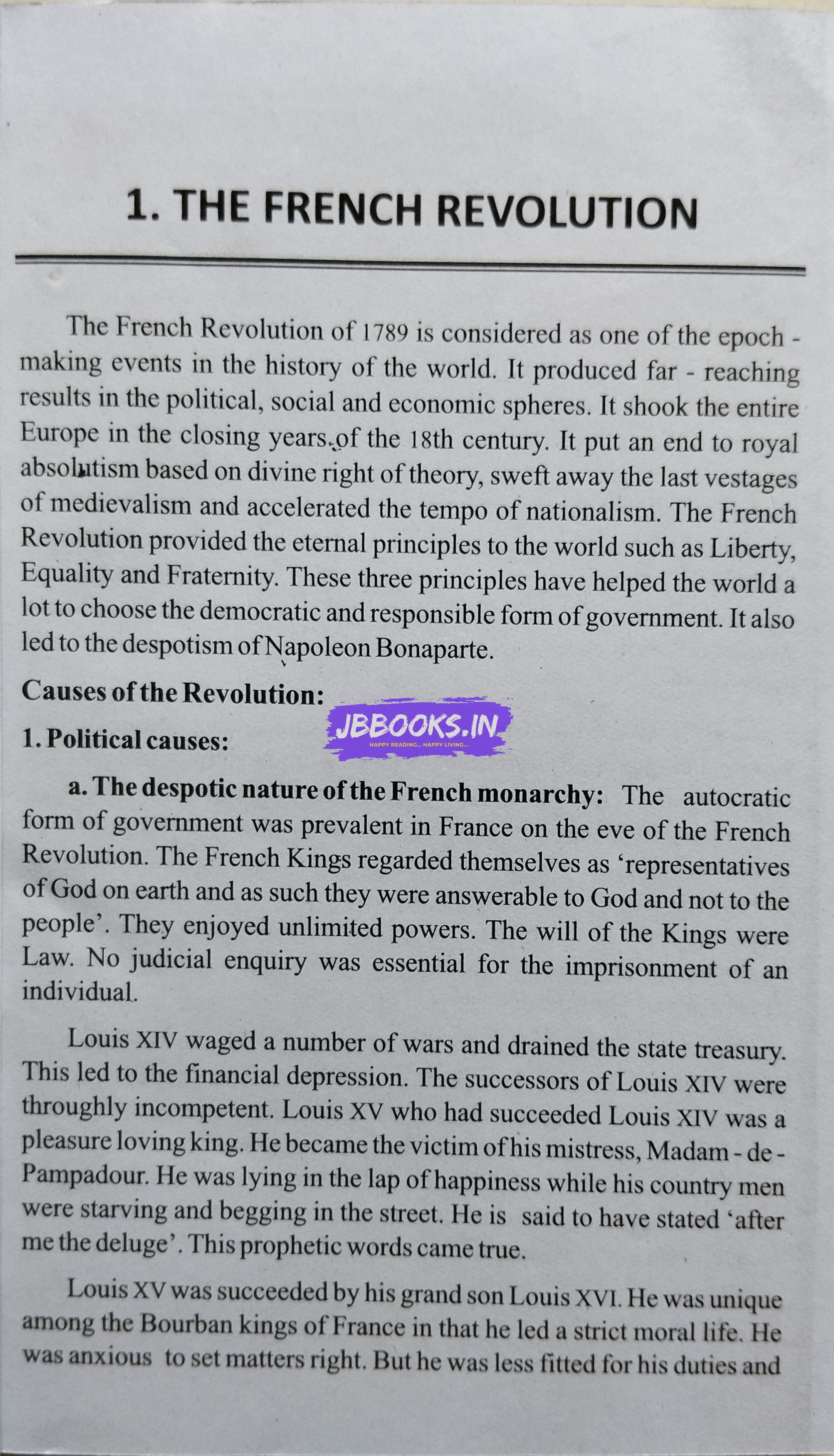 JD History Of Europe 1789 To1945
