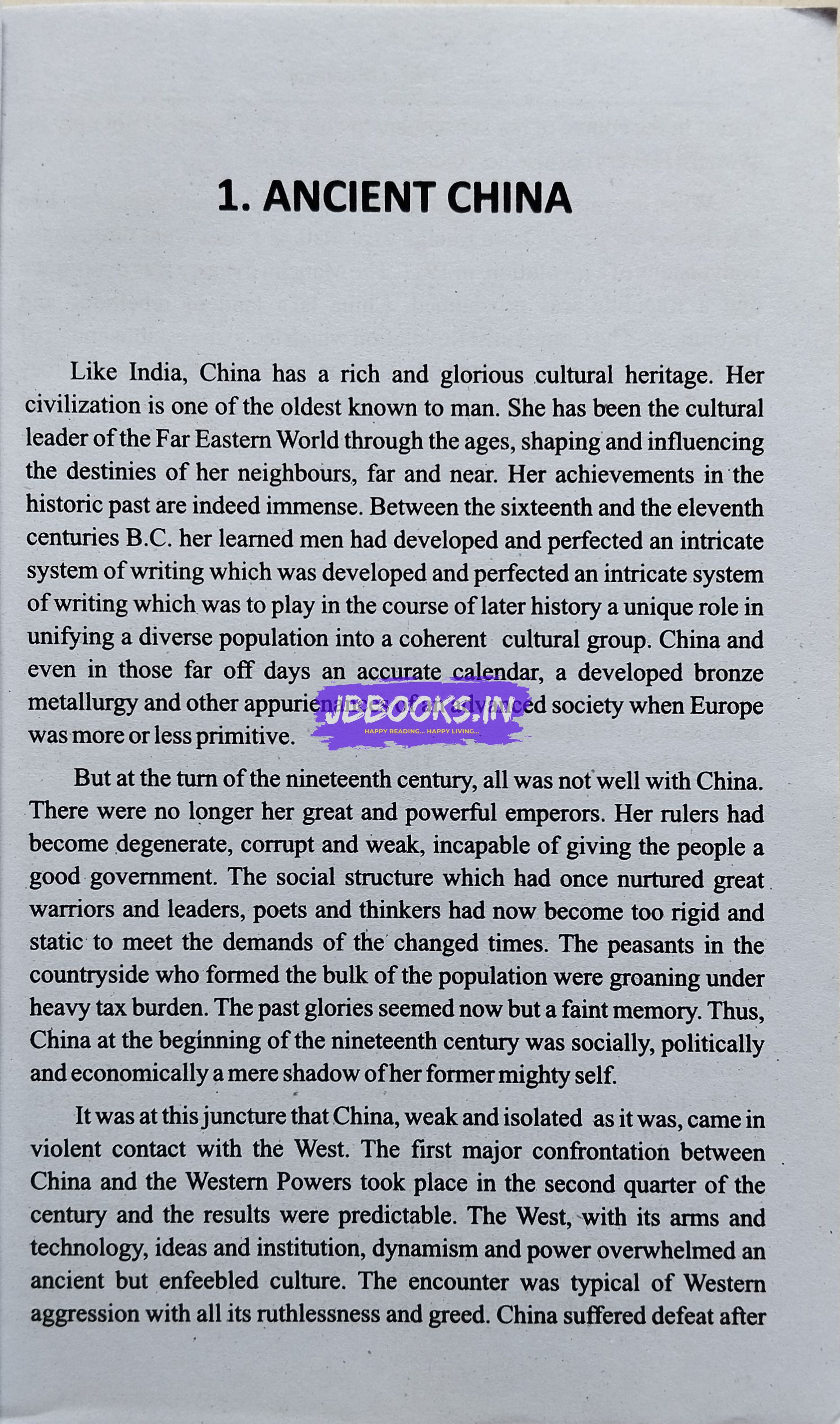 JD History Of China & Japan