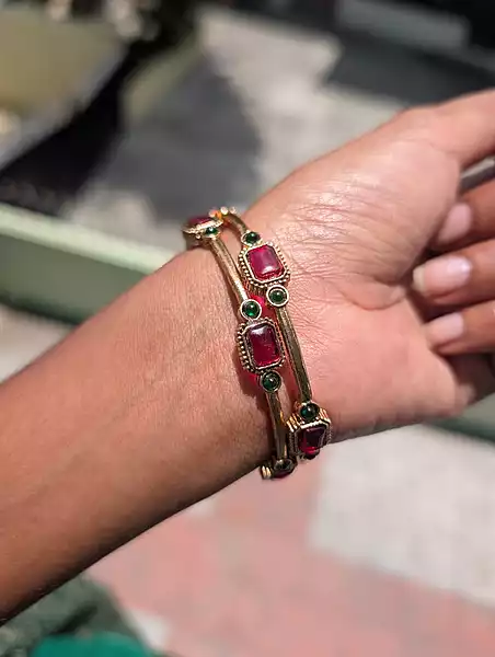 Wonderful Oxidised Bangle Set of 2 (JBAN26)