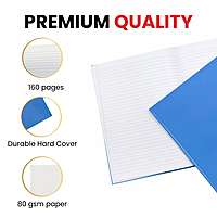 A4 160 Pages 8mm Ruled Purple Casebound Notebook