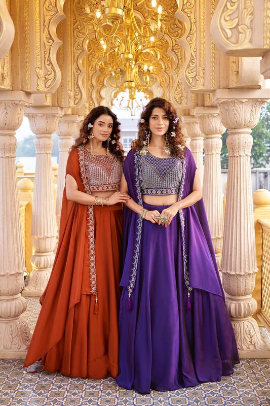 Rangoli Silk Embroidered Lehenga Choli
