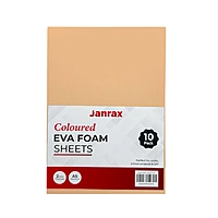 Pack of 10 A5 Peach Coloured EVA Foam Sheets