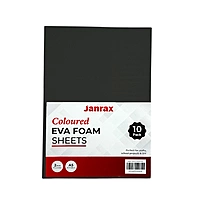 Pack of 10 A5 Black Coloured EVA Foam Sheets