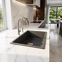 Quartz Edge Single Bowl Sink (Galaxy Stone)