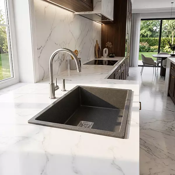 Quartz Edge Single Bowl Sink (Galaxy Stone)