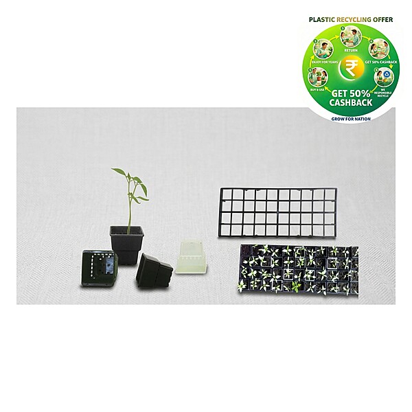 Jiffy Pot with Tray | 40 Cavity Seedling Starter Tray | Nursery Plant Starter| Seedlin Tray