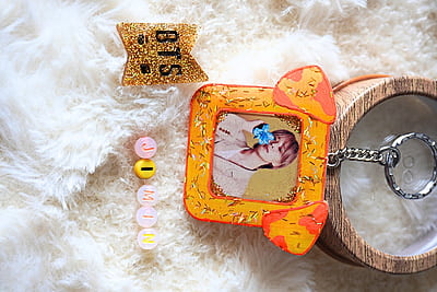 JIMIN BTS FLOPPY EARS DOG PHOTO FRAME KEYCHAIN