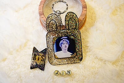 JIN BTS FRENCH BULL DOG PHOTO FRAME