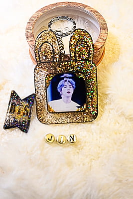 JIN BTS FRENCH BULL DOG PHOTO FRAME