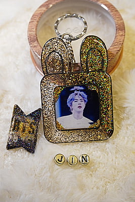 JIN BTS FRENCH BULL DOG PHOTO FRAME