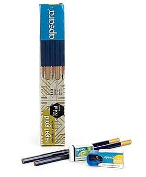 Apsara regal gold extra dark pencils