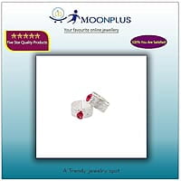 Silver Toe Rings, Metti with Red Enamel