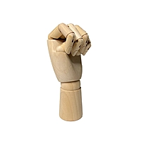 Small Wooden Left Hand Manikin 18cm (7"")