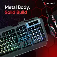 Krater Gaming Combo – White, 104 Keys, RGB Backlit, Ergonomic Design, High Precision Mouse, Durable Build, Ideal for Gamers, Anti-Ghosting Keys, Adjustable DPI, Sleek Aesthetic, Plug and Play.