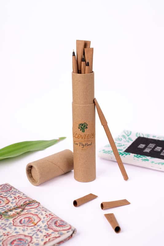 Eco Friendly Recycled Kraft Paper Pens | Plantable Pens | (Box 10pcs) Eco Friendly Recycled Kraft Paper Pens | Plantable Pens | (Box 10pcs)