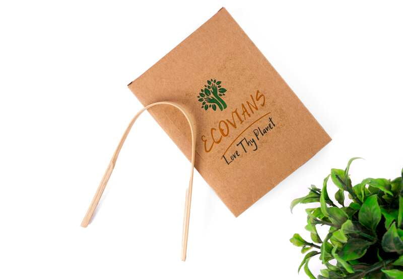 Bamboo Tongue Cleaner | Eco-Friendly, Gentle, Effective Oral Hygiene Tool || Pack of 1, Natural Bamboo /Biodegradable Tongue Cleaner/Scraper for Adults/100%compostable