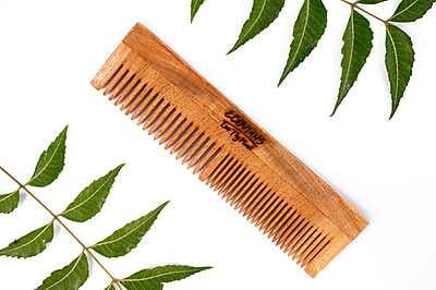 Neem Dual Comb | Hairfall & Dandruff Control/ Eco-Friendly, Anti-Static, Natural Hair Care || Dual-Sided Comb, Natural Neem Wood