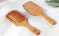 Bamboo Bristles Paddle Hairbrush | Detangling Hair Brush Comb for Men & Women | Natural Bamboo Bristles For Growth & Anti-Static Bamboo Bristles Paddle Hairbrush | Detangling Hair Brush Comb for Men & Women | Natural Bamboo Bristles For Growth & Anti-Static