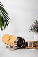 Bamboo Water Bottle | Thermos Bamboo Flask | Hot & Cold | Unique & Stylish Bottle for Office Gym Travel Bamboo Water Bottle | Thermos Bamboo Flask | Hot & Cold | Unique & Stylish Bottle for Office Gym Travel