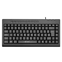 K20 Mini Wired Keyboard – Compact design with multimedia keys for easy access. Perfect for tight spaces, it offers a comfortable typing experience and responsive keys for efficient use.