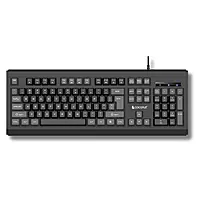 Coconut Steel-K27 USB Keyboard (Black Grey, Sleek & Durable, Modern Design, Responsive Keys, USB Connectivity, Perfect for Home & Office, 1 Year Warranty)