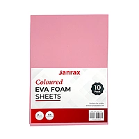 Pack of 10 A4 Pastel Pink Coloured EVA Foam Sheets