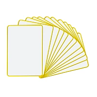 A4 Double Sided Magnetic Erasable MDF Plain Whiteboard With Yellow Border