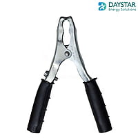 Heavy Duty Crocodile Battery Clamp Jumper Cable Clamp (100 AMP) Set of 2 Pieces (Black)