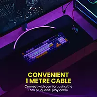 Portronics K1 Gaming Keyboard – Wired | Dynamic Lights | Piano Keys | Blue | 1 Year Warranty