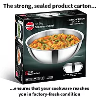 HAWKINS SS TRI PLY METRO KADAI 2.5L SSTA25