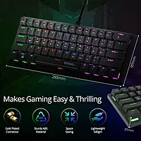 K21 Virgo Mini Mechanical Keyboard – Features Red Outemu Switches for smooth, linear keystrokes. Compact design, RGB backlighting, and customizable keys make it perfect for gaming and typing.