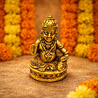 Brass Kubera Idol | Lord Kubera Statue for Home Pooja Room & Temple Décor