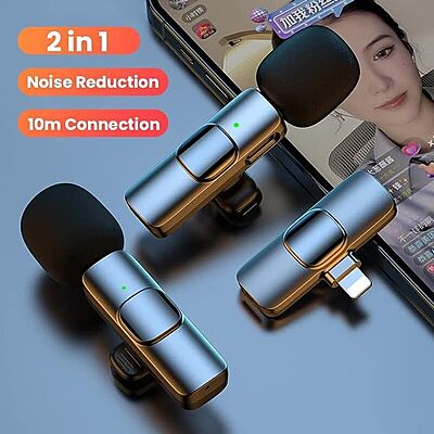 K9 Dual Collar Mic For Android Type C Supported Microphone