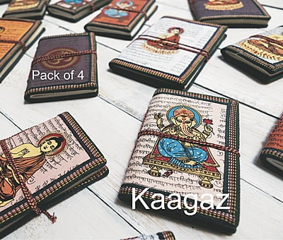 Kaagaz Handcrafted Pocket Notebooks (Pack of 4) Kaagaz Handcrafted Pocket Notebooks (Pack of 4)