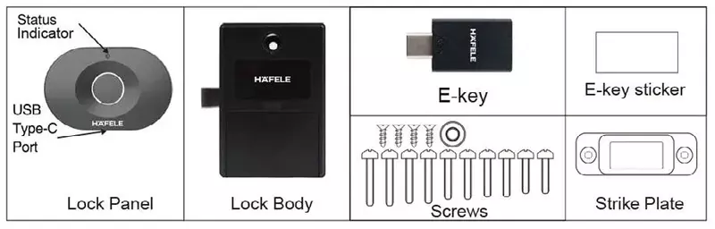 Hafele Kabi-ORB Digital Furniture Lock