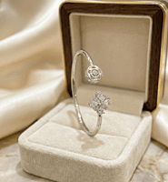 925 Silver Radiant Bloom Cuff Bangle