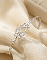 925 Silver Ethereal Butterfly Garden Bangle