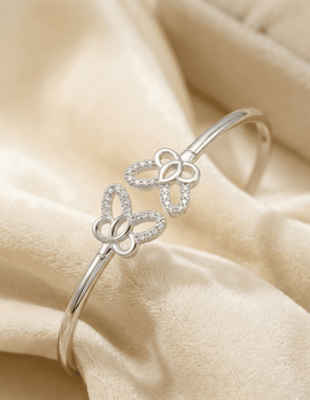 925 Silver Ethereal Butterfly Garden Bangle