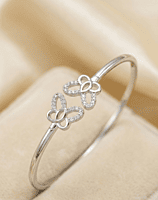 925 Silver Ethereal Butterfly Garden Bangle