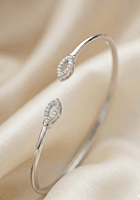 925 Silver Luminescent Petal Cuff