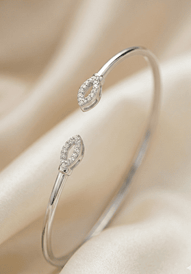 925 Silver Luminescent Petal Cuff