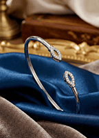 925 Silver Luminescent Petal Cuff