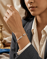 925 Silver Luminescent Petal Cuff