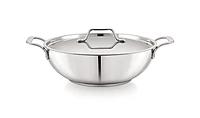 Sonu Quantum Series Stainless Steel Kadhai with Lid, Mirror Finish,
