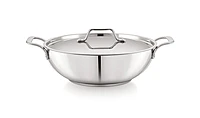 Sonu Quantum Series Stainless Steel Kadhai with Lid, Mirror Finish,