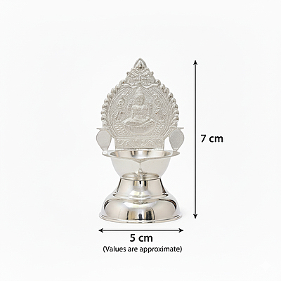 Silver Kamakshi Diya (48 grams)